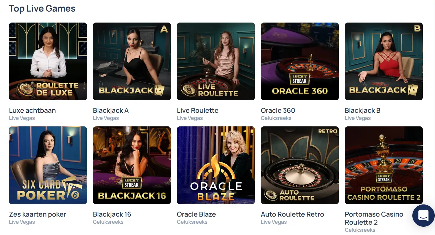 Actueel SpinDog-speloverzicht met casinospellen en croupiers